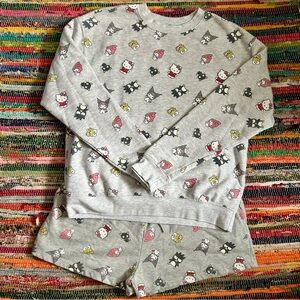 Sanrio x Hybrid Hello Kitty & Friends Graphic Pullover & Shorts Set L/XL
